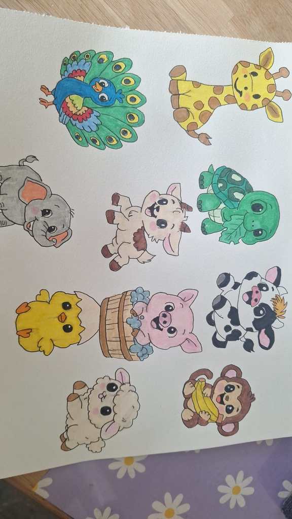 Kawaii dieren tekeningen